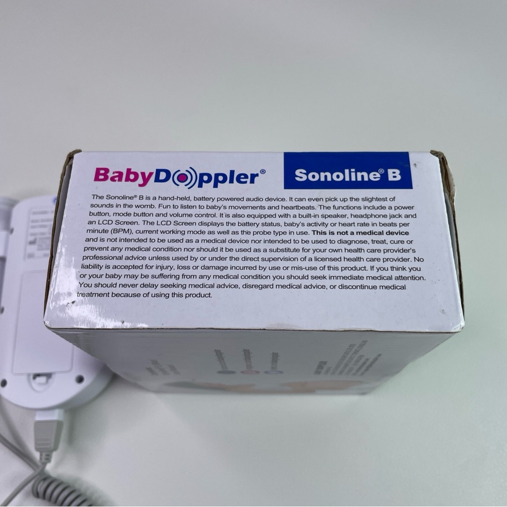 Sonoline B Baby Doppler Pregnancy Sound Tracker Heartbeat Movement - Picture 3 of 9